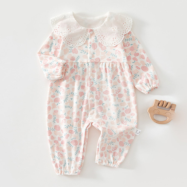 【BA937】日系愛紗玫瑰長袖連身衣(1色)