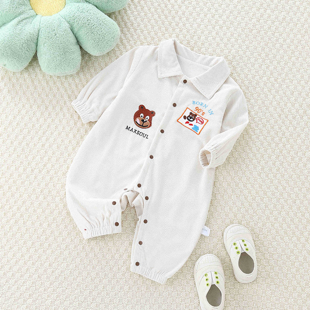 【BA961】美系90年代熊熊長袖連身衣(1色)