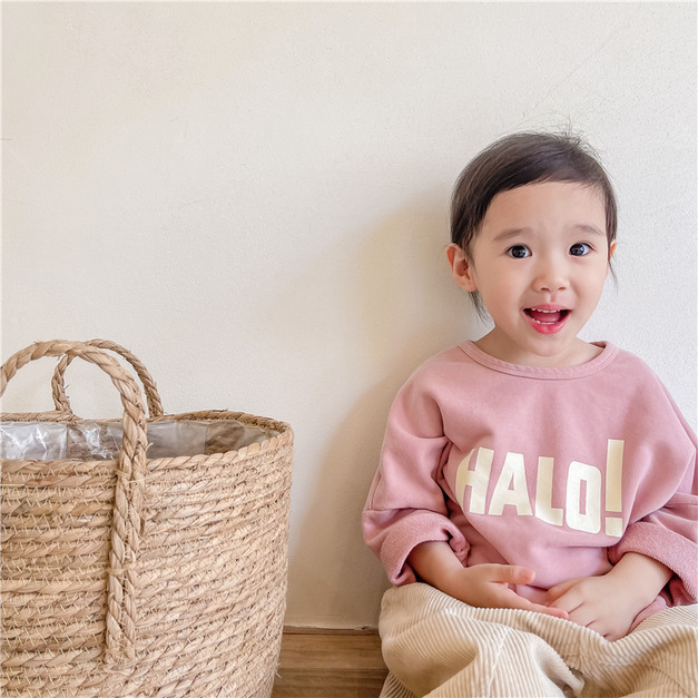 【BU275】韓版HALO印花長袖上衣(2色)