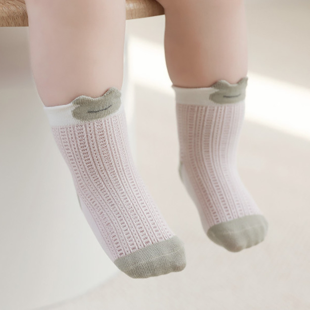 【SB223】童襪｜日系動物透氣網眼防滑中筒襪(5雙1組)