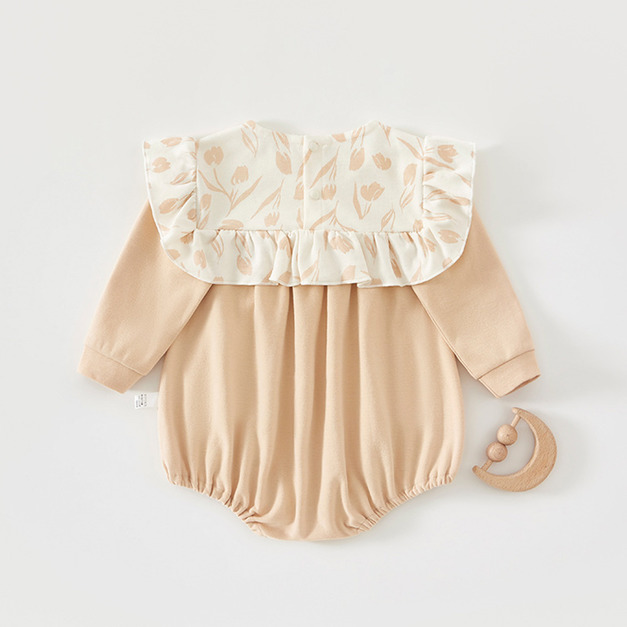 【BA993】日系鬱金花香長袖包屁衣(1色)