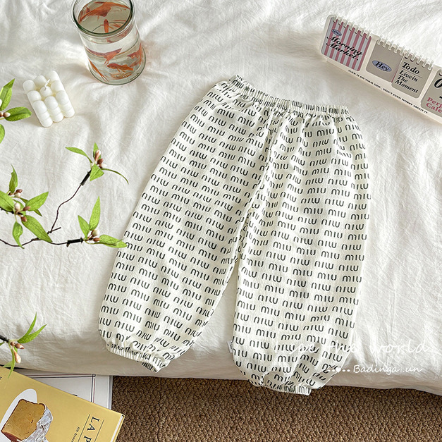 【BT162】日系字母滿檔結泡泡防蚊褲(1色)