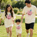 【F066】日系繽紛糖果人全家福親子短袖上衣(2色)