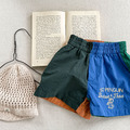 【BT167】美系英文鴨鴨拼色短褲(3色)_3