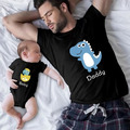 【F141】日系恐龍家族全家福親子短袖上衣(2色)_1