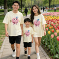 【F066】日系繽紛糖果人全家福親子短袖上衣(2色)_1