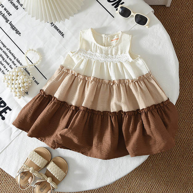 【BG960】日系拿鐵咖啡漸層背心裙(1色)