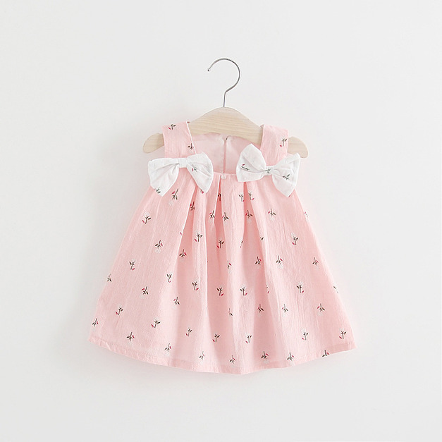 【BG957】夏日小清新雙蝴蝶結背心洋裝(2色)