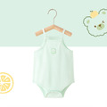【BA1025】夏日居家蘋果熊綠舒適細肩包屁衣(2件組)(1色)_2