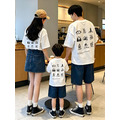 【F215】日系凹豆家族全家福親子短袖上衣(1色)_1