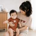 【F036】日系大頭熊全家福親子短袖上衣(3色)_2
