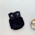 【BA1056】日系刺繡大方領無袖包屁衣(2色)_4
