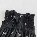 【BA1057】黑色蕾絲刺繡名媛無袖包屁衣(1色)_1
