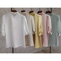 Satin Tie Neck Blouse_1