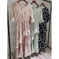 Long Floral V Neck Dress_3