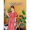 Puffy Sleeve Long Dress