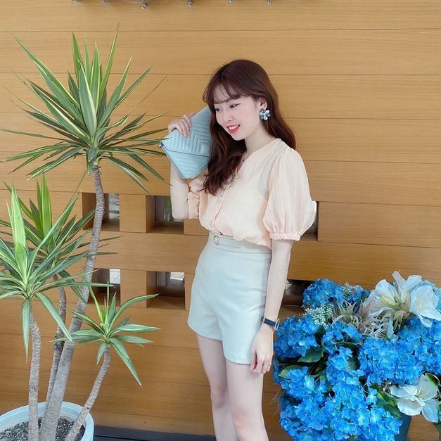 Puffy Sleeve Blouse