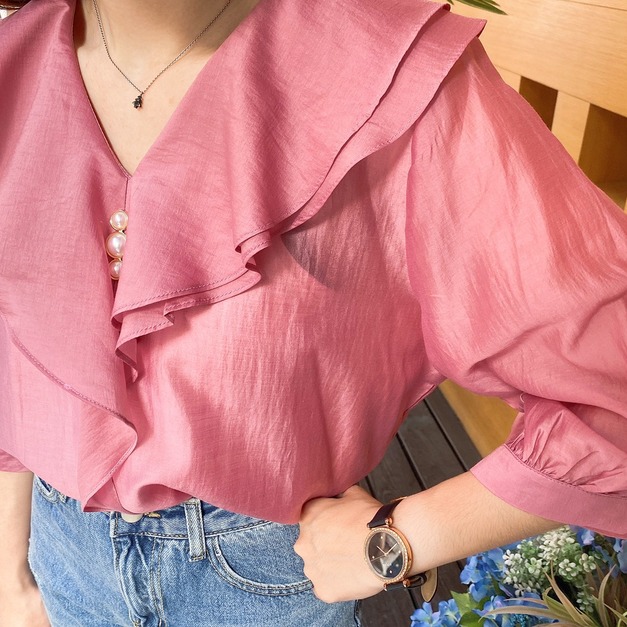 Wavy Collar Blouse