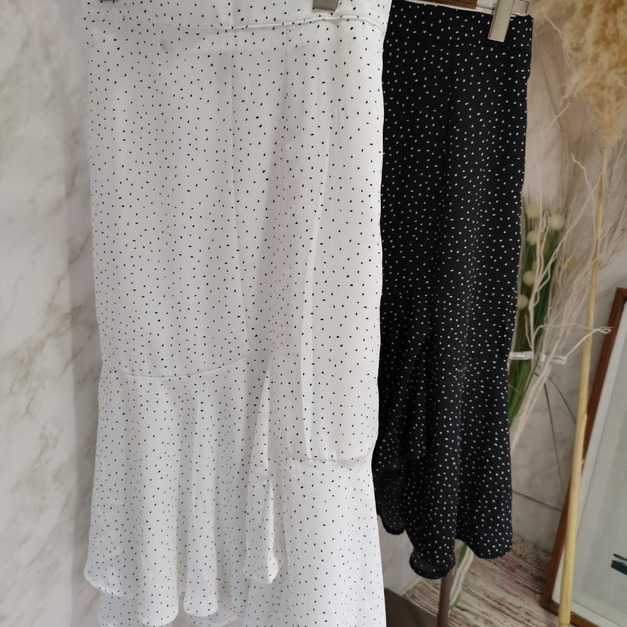 Black and Ｗhite Long Skirt