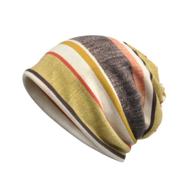 FH-13 間隔撞色條紋化療帽 乳癌術後帽 (不封頂款)