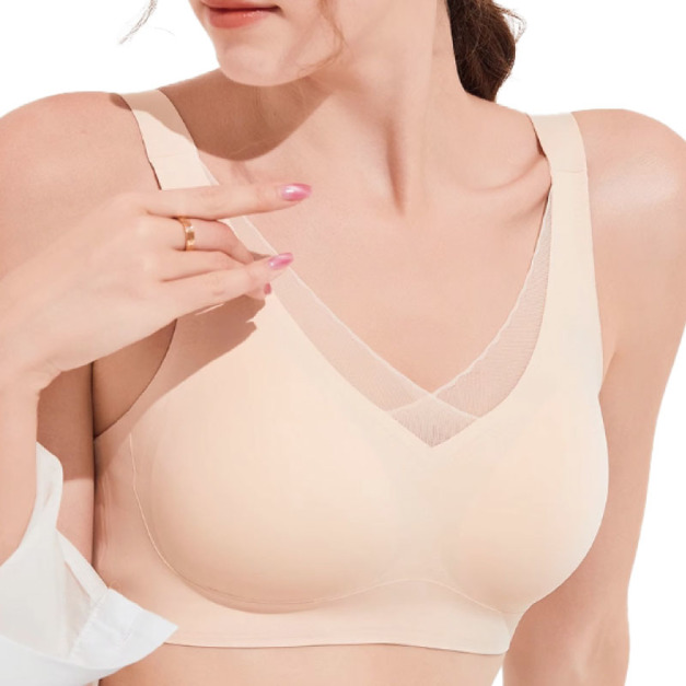 YC-034-1  親膚透氣立體剪裁 無痕肩帶可調術後口袋內衣(後扣式)