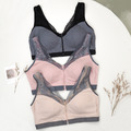 YC-008 人氣熱銷 蕾絲滾邊撞色舒適術後義乳口袋內衣 (前拉鍊式)_1