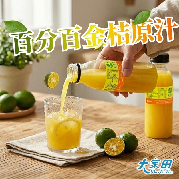【檸聚粒】香純金桔汁 百分百原汁