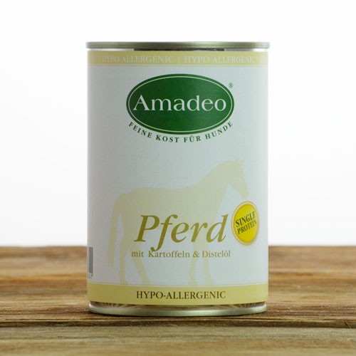 低敏馬肉主食罐 – 搭配馬鈴薯和紅花油 400g