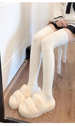 韓系氣質美腿過膝堆堆襪(三色一組)