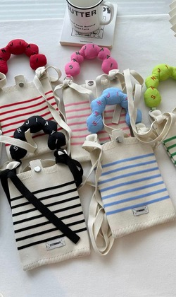 多功能清新條紋系列手機包