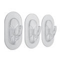 三入/組橢圓形掛勾 萬用門後超級黏膠無痕掛衣勾_1