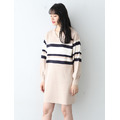 【COLZA】慵懶自在條紋長版針織衫
