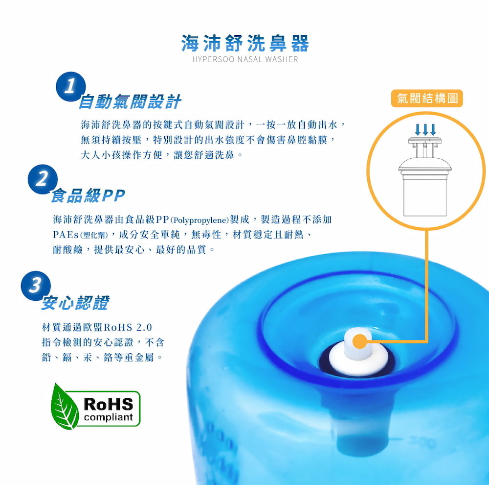 海沛舒洗鼻器設計特色
