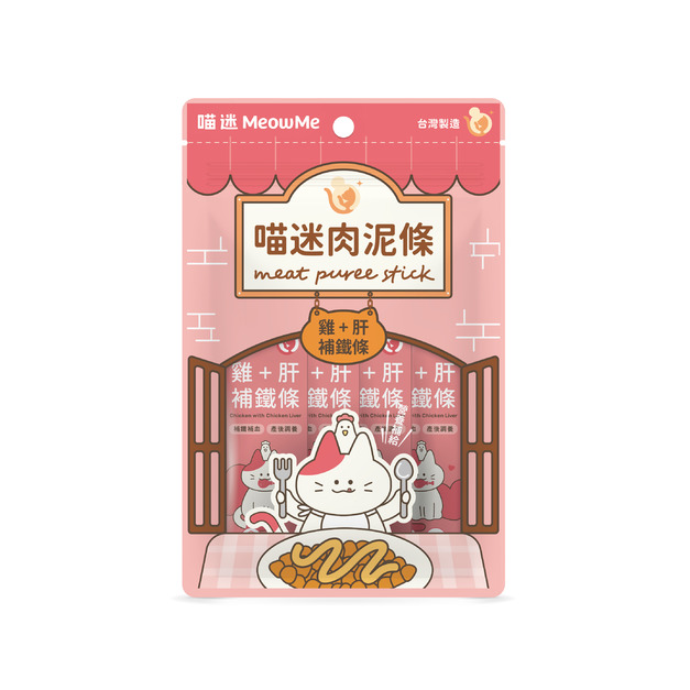 喵迷肉泥-雞肝補鐵條 6入
