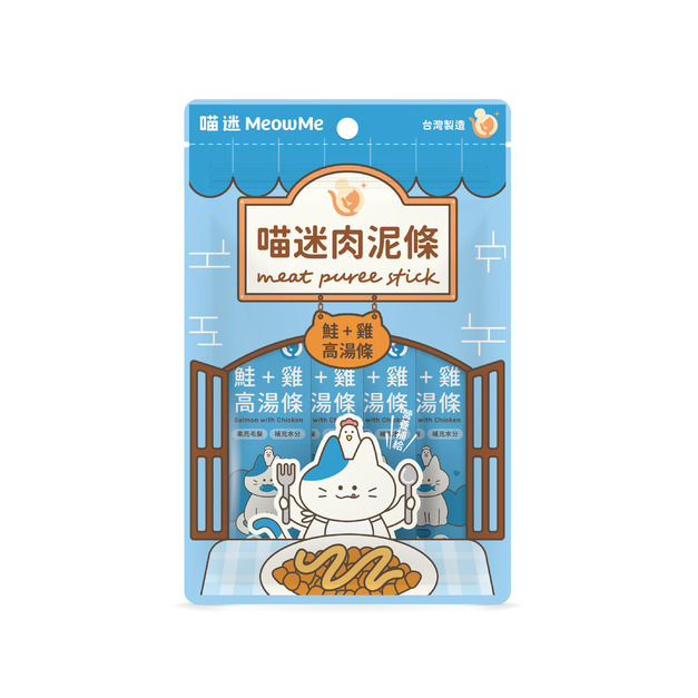 喵迷肉泥-鮭雞高湯條 6入
