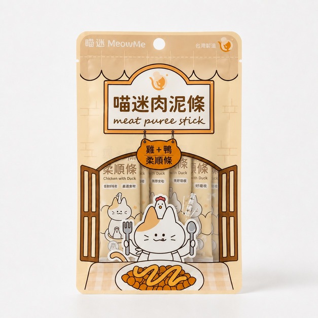 喵迷肉泥-雞鴨柔順條 6入