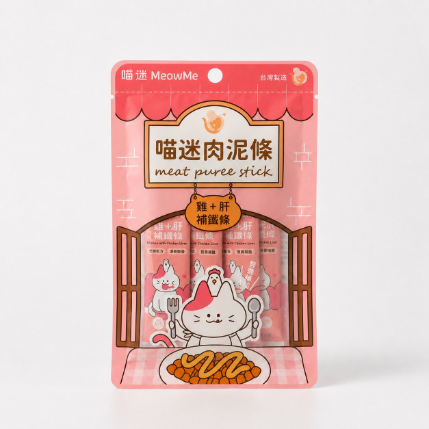 喵迷肉泥-雞肝雞肉泥條 6入