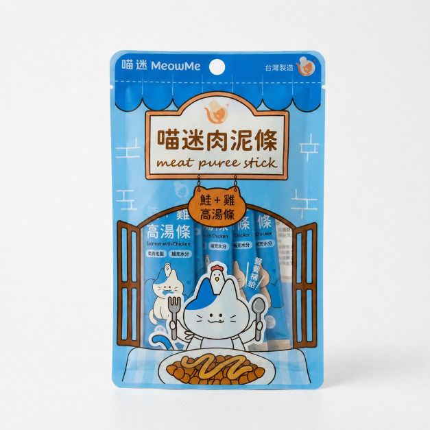 喵迷肉泥-鮭雞高湯條 6入