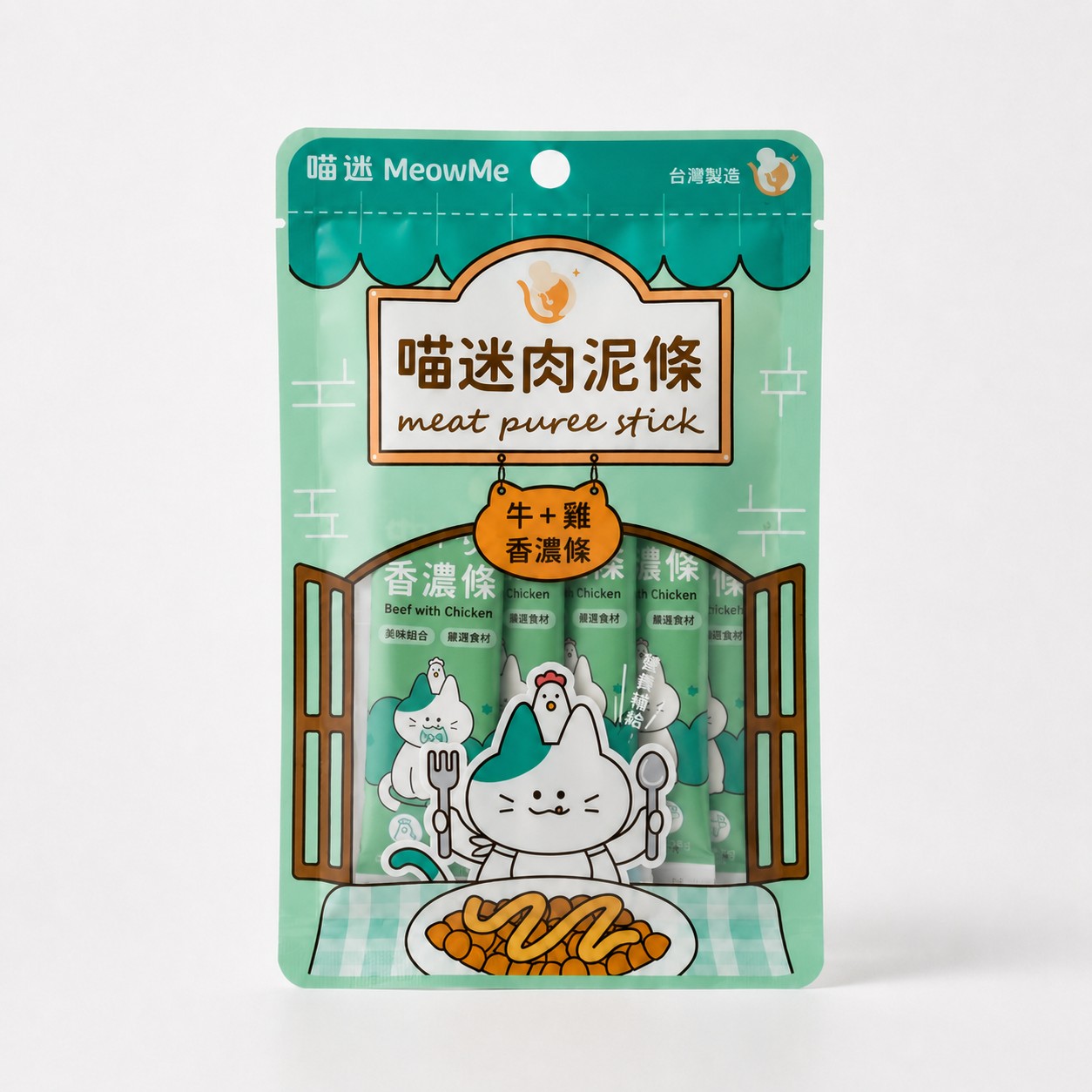 喵迷肉泥-牛雞香濃條 6入