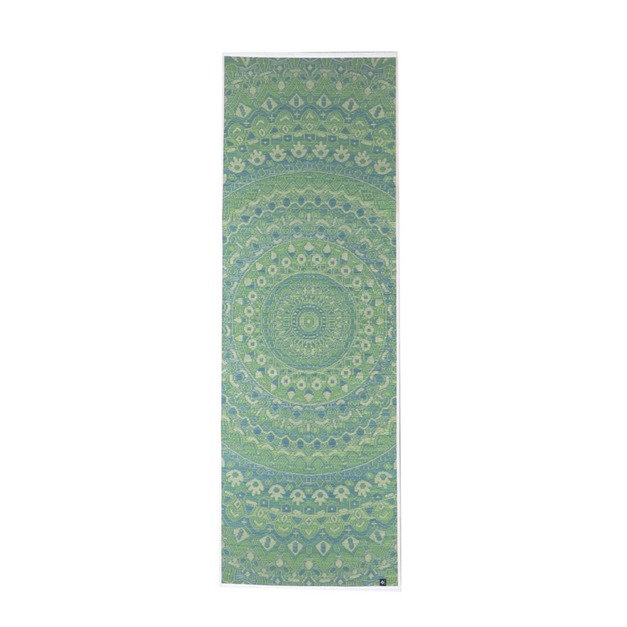 藺草瑜珈墊Mandala 重生綠