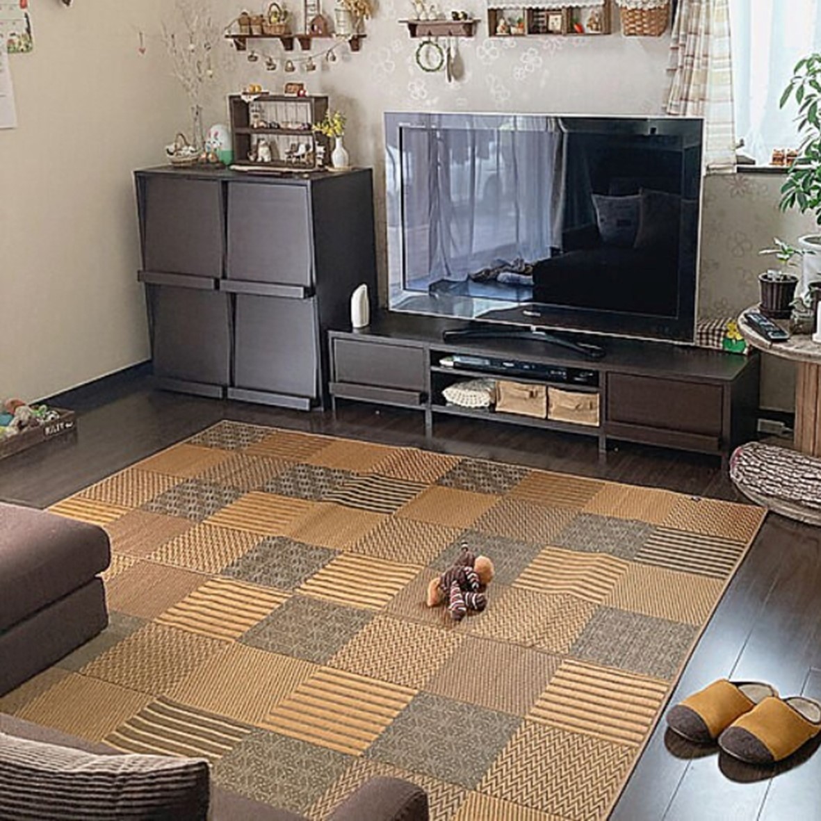 藺草地毯DX京刺子 191x191cm