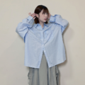 經典不敗寬版條紋襯衫（二色）_3