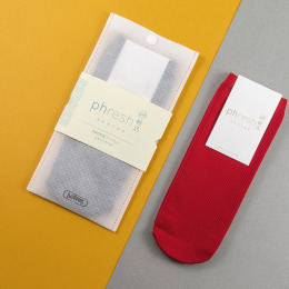 男輕薄短襪 - 鍺紅