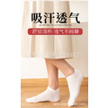 【大號生活】女夏季薄款船襪~純色女襪提耳護跟女船襪子隱形襪休閒短襪_4