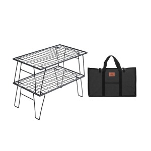 可折疊輕網桌兩張含包 -【T-235-2T】