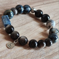 男款 Bruce Wayne│ 黑暗騎士 高品彼得石 銀曜石 地圖石 藍晶石 男生手鍊_5