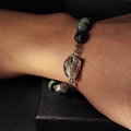 男款 JOKER│ 小丑OT釦閃靈鑽水晶手鍊 綠水晶 綠鋰輝 黑瑪瑙 綠兔毛_12