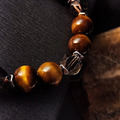 鋼鐵人Iron man│自信勇氣 彈性款 閃電黃虎眼石 茶晶 水晶手鍊_3