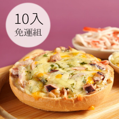 一口馬可貝果比薩pizza【披薩10片組】免運