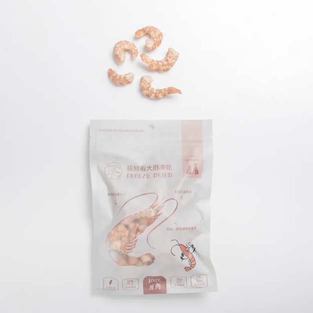 派庫廚房｜極鮮蝦大廚凍乾 - 貓狗適用